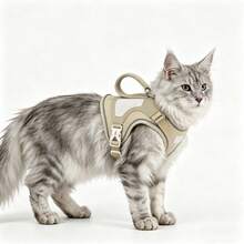 New Cat Tactical Harness Pet Tactical Vest With Soft Handle, Hook And Loop For DIY Patches, Anti-Lost Harness, Soft Mesh Adjustable Pet Vest Harness With Reflective Strip, Suitable For Large Cats And Small Dogs - Multicolor - View 9