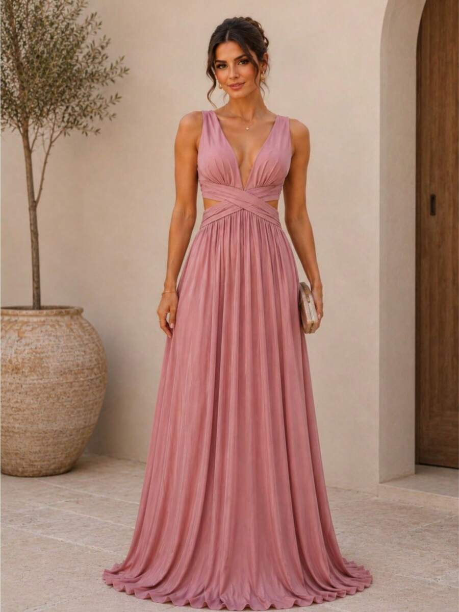 Women Dresses - Rusty Rose - View 1