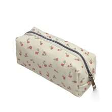 2 Stück cremefarbene Blumen-Federtasche, hochattraktive Schreibwarentasche mit großer Kapazität, vielseitige Make-up-Tasche, Büro- und Lernmaterialien/Schreibwaren-Aufbewahrung/Federtasche/Bleistiftetui, Geburtstags-/Oster-/Präsidententag-/Weihnachts-/Familien-/Freunde-/Jungen-/Mädchen-Geschenke, Klassenkameraden-Schulgeschenke - 2 Stück - Übersicht 6