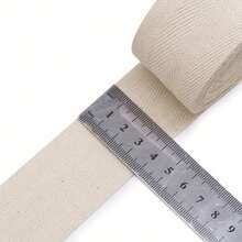 Pita Pengikat Twill Warna Solid Hitam & Putih 5 Yard/Gulungan, Trim Dekoratif, Cocok Untuk Kemasan, Aksesoris Pakaian, Kerajinan Tangan DIY - Twill Beige800 - View 16