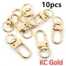 10 piezas de ganchos con cierre de langosta a presión para llaveros DIY, accesorios y suministros para hacer joyas - 33x13mm - Ver 14