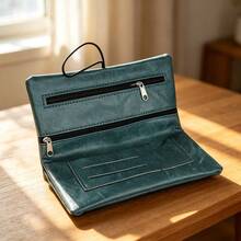 British Retro Faux Leather Tobacco Pouch, Multi-Functional Compartment Portable Storage Bag, Cigarette Organizer, Smoking Accessories Tool Kit, Multiple Colors Available - 1PC - View 7