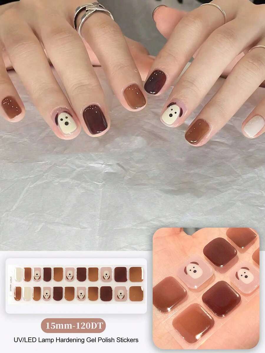 Cross-Border New Semi-Cured Gel Summer Toe Nail Stickers, Glitter Shiny Design, In Stock Wholesale, Waterproof And Long-Lasting