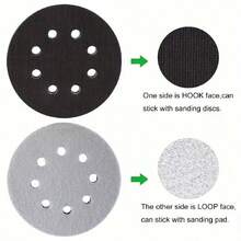 2pcs 5-Inch Soft Sponge Grinding Wheel For Angle Grinder, 125mm With 8 Holes - Impact Resistant And Low Noise, Easy To Attach To Backing Pad - Black and White - View 4