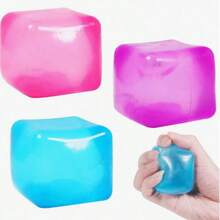 1pc Random Color Cube, Compressible Soft Stress Ball, Stretch And Expand Game, Prizes And Party, Suitable For Adult Party - Multicolor - View 9