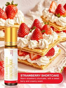 EMBRACEX. 10ml Premium StrawberryShortcake Perfume Essential Oils Roll-On Oil, Long Lasting Sweet Creamy Dessert Scent, Mini Portable, Oil For Massage, Body & Skin Care, Diffuser, Humidifier, DIY Candles & Home, Ideal Birthday & Best Friend Gifts Women - 草莓脆饼 - 查看 10