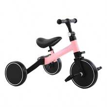 3-In-1 Tricycle For Children | Balance Bike With Pedals, Pink - Rose - View 1
