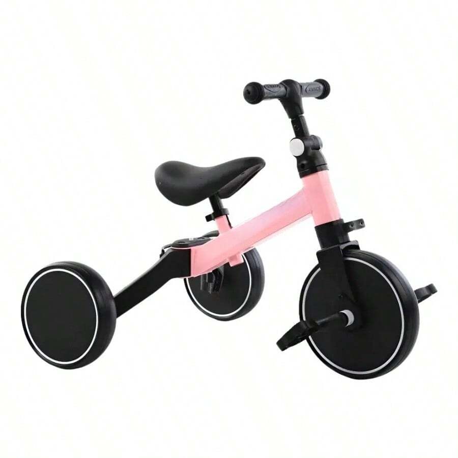 3-In-1 Tricycle For Children | Balance Bike With Pedals, Pink - Rose - View 1