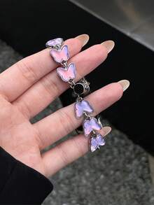 1pc Women's Summer Vacation Style Multi-Functional Shiny Butterfly Chain Watch Band, Compatible With Band 8 Pro/9 Pro, 8/8 NFC/9/9 NFC/10/10 NFC, Watch4/Watch5/Watch6 - Purple - View 12