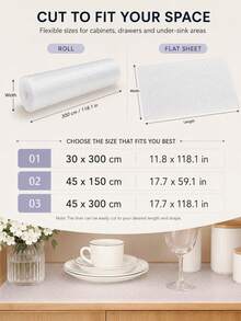 EVA Transparent Kitchen Cabinet Anti-Slip Mat, Waterproof Drawer Liner, Cuttable Sink Bottom Moisture-Proof Pad, Suitable For Cabinets, Dish Cabinets, Shelves, Refrigerator Compartments - Transparent Dot Pattern - View 6