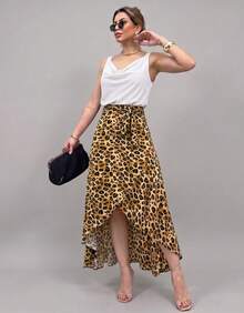 Long Wrap Skirt With Tie-Up Fashion Blogger - Ounce 2 - View 3