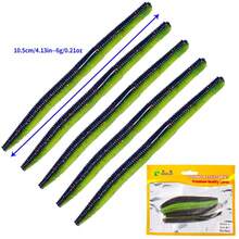 HENGJIA 5入/包 105mm-6g/130mm-8g 軟蟲誘餌 人工軟餌 地蟲游餌 適用於鱸魚、狗魚、鱒魚軟餌釣魚 - 彩色 - 查看 13