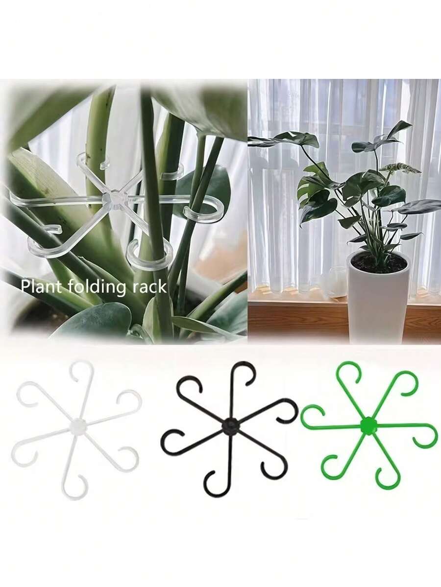 4pcs/1set Plant Stem Support Clips, Suitable For Indoor Potted Plants, Home Garden, Botanical Garden, Park, School Campus, Cafe, Restaurant, Office, Etc. - Multicolor - View 1