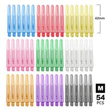 HUANQU 54pcs Transparent Plastic Dart Shaft Accessories Set, 9 Colors, 3 Sizes (Excluding Threaded Part): 35mm, 42mm, 48mm. Professional Replacement Dart Shafts, Compatible With Steel Tip And Soft Tip Darts, Suitable For Indoor/Outdoor Use, Game Room Practice And Various Competitions, For Adult Men And Women Players. - Multicolor - View 13