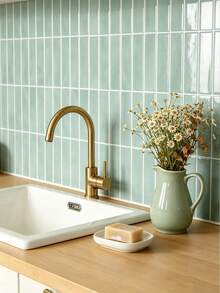 4/10/20pcs 11.43in X 9in Peel And Stick 3D Wall Tiles, Suitable For Kitchen, Bathroom, Wall - Green Pomelo Brick - View 7