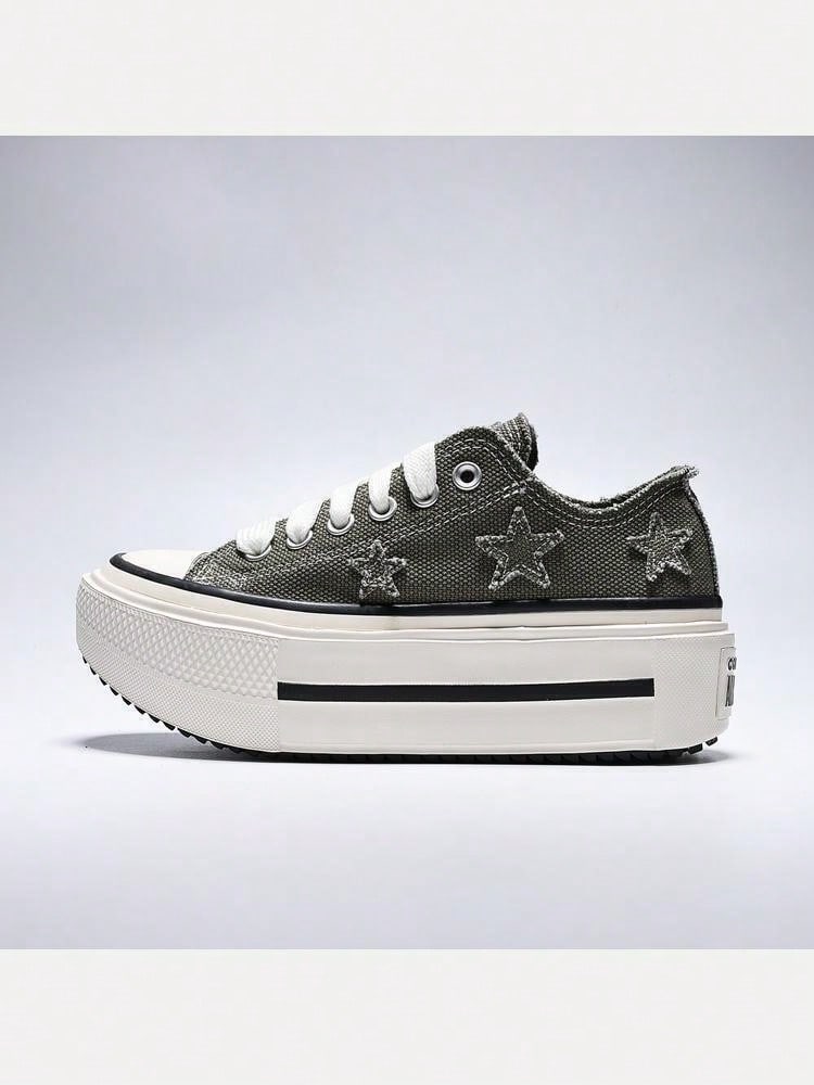 Converse Unisex Chuck Taylor SEASONAL Canvas Low-Top Sneakers A22395C - Army Green - View 1