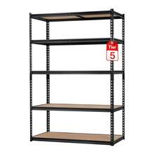 5-Tier Garage Storage Shelves For Kitchen Pantry Basement Bathroom Laundry Heavy Duty Metal Adjustable Shelving Unit Storage Shelving, 2500 LBS Capacity, 48" L X 24" W X 72" H - Black - View 10
