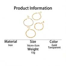 4pcs Casual Classic Elegant Summer Gold Design Niche Alternative Chain Bracelet Set For Women - Yellow Gold - View 6