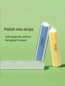 1/5/10pcs Customized Pencil-Shaped Erasers, Drawing Erasers, Dust-Free Ultra-Clean No-Trace Stationery Learning Supplies, Suitable For Back To School Season - Multicolor - View 8