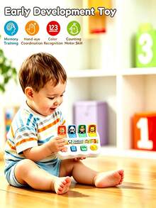 Kotak Belajar Sensorik Hewan Pop-Up untuk Bayi Usia 18 Bulan, Meningkatkan Kemampuan Logika dan Memori, Mengembangkan Keterampilan Motorik Halus dan Koordinasi Mata-Tangan, Mainan Portabel, Hadiah Liburan Ideal (Warna Acak) (Non-Elektrik) - MultiWarna - View 4