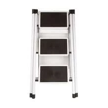 3 Step Folding Ladder, Non Slip Waterproof Rustproof Household Step Stool For Kitchen Bathroom – White - A - View 10