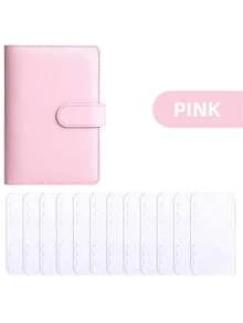 Planificador de presupuesto negro A6 con sobres de efectivo, pegatinas en color oro rosa, suministros de oficina diarios para adultos, estilo aleatorio - Multicolor - Ver 14