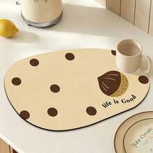 Kitchen Dish Drying Mat, Table Mat, Absorbent Mat, Countertop Dish Mat, No-Wash Table Mat, Bowl And Plate Drying Mat - Nut - View 4