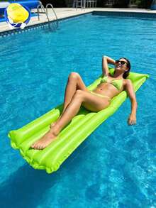 1 pieza Flotador inflable, diseño minimalista de unicolor, material de PVC, adecuado para agua, piscina, playa, fiesta temática, flotador inflable, asiento de descanso en el agua, objeto flotante inflable, balsa de piscina - Flotador de color sólido - Ver 19