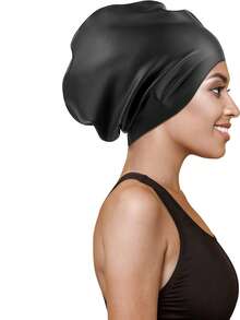 120g Extra Large Silicone Long Hair Swim Cap - Unisex Swim Cap - Extra Large Swim Cap - Waterproof Silicone Swim Cap - Suitable For Dreadlocks, Afro Extensions, Wigs, Beach Essentials, Beach Accessories, And Pool Floats. - Multicolor - View 35