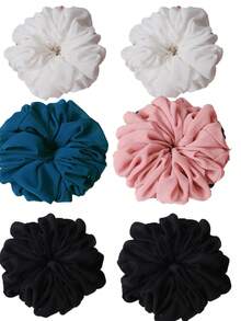 1pc Solid Color Chiffon Muslim Underscarf Lining Headscarf Scrunchies For Abaya Hair Ties - Black - View 27