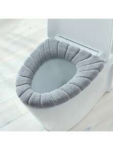 4/2/1pc Universal Thick Plush Toilet Seat Cover, Soft And Comfortable, Washable, Pumpkin Patterned Toilet Seat Cushion - Multicolor - View 7