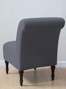 1PC Surfing Jacquard Chair Cover, Polyester Elastic Jacquard, Machine Washable, Suitable For Living Room Study Sofa Chair Protective Cover - Dark Grey - View 7