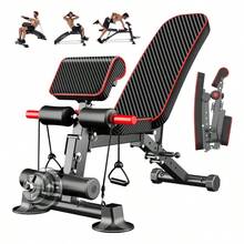 Kingkang Folding Exercise Bench | 7 Positions, With Leg Module And Barbell Support (353 Kg) - Black - View 1