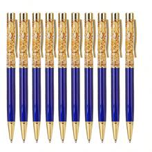 1/10/20pcs Customized Ballpoint Pens With Engraved Logo, Gold Foil Glitter Filled Personalized Pens, Office Supplies Stationery For Wedding Birthday Party, Aesthetic - A - View 14