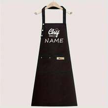 Customized Text Apron, Personalized Apron, Waterproof Apron, Customized Funny Cooking Kitchen Apron, Chef Apron, Bride And Groom Black And White Apron Set,Chef Cooking Kitchen Apron, Outdoor BBQ, Father's Day Gift, Birthday Gift, Personalized Gift - Multicolor - View 13