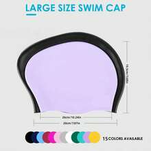 Unisex Oversized Swim Cap, Ponytail Design, Suitable For Long And Thick Curly Hair, Dreadlocks, Braids, Afro Hair, Silicone Material, Keeps Hair Dry, Beach Essential, Beach Accessory, Pool Float - Multicolor - View 4