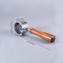 1pc 51mm Wooden Portafilter Handle Compatible With Dedica EC685 - Redwood - View 9