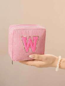 Sanitary Napkin Storage Bag, Letter Pattern Sanitary Napkin Storage Bag, Portable Makeup & Lipstick Bag, School Supplies Storage Bag, Can Be Used To Store Sanitary Napkins, Panty Liners, Cosmetics, Essential For Girls When Going Out. - Multicolor - View 5
