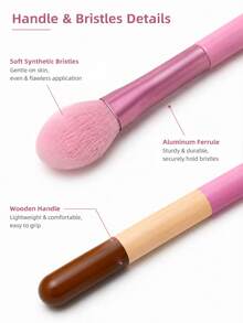 4er Set neue professionelle Lidschattenpinsel, Augen-Make-up-Pinselset, hochwertige Augen-Make-up-Werkzeuge, feine Nylonborsten, präzise Erstellung von perfektem Augen-Make-up, essenzielle Make-up-Pinselwerkzeuge für Frauen, Geschenk für Frauen - Verschiedenfarbig - Übersicht 5