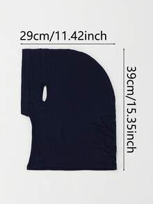 1件女款純色極簡風波浪邊圍臉帽，附耳孔彈性頭巾，希賈布帽、頭巾，透氣舒適、寬版吸汗防滑，多功能運動頭巾內襯帽，適合日常穿著、運動、瑜珈、健身與時尚造型 - 漏耳洞-黑色 - 查看 8