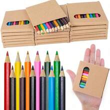 120pcs/10box Short Colored Pencils, 12 Colors, 8.89cm Per Box, Pre-Sharpened, Ideal For Back To School And Classroom Rewards - Sets - View 8