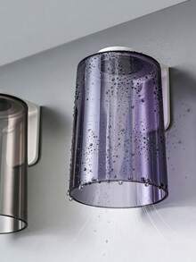1/2 Magnetic Inverted Toothbrush Cup, Transparent Minimalist Toothbrush Holder, Wall-Mounted Quick Install Magnetic Hanging Toothbrush Cup, Suitable For Sink Area, Washbasin, Dorm And RV Bathroom - View 5