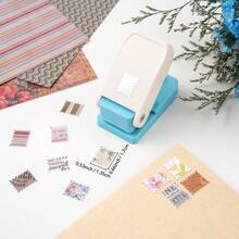 Perforadora de papel rectangular mini de 0.66x0.53 pulgadas, perforadora de papel manual adecuada para manualidades, scrapbooking, diarios, elaboración de tarjetas - Mini rectángulo - Ver 10