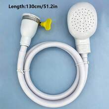 簡易安裝便攜式水槽水龍頭淋浴頭接頭，適用於洗髮與寵物洗澡，多功能免工具水龍頭噴嘴，適合居家與戶外使用，白色，淋浴配件 - 彩色 - 查看 14