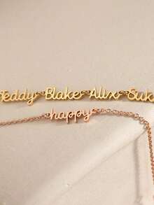 Customized Multi-Name Bracelet, Personalized Multi-Name Bracelet, Women's Bracelet, Personalized Name Chain Bracelet, Stainless Steel Jewelry, Exquisite Customized 1-3 Name Bracelet, Family Name Bracelet, Family Gift, Couple Gift - Multicolor - View 5