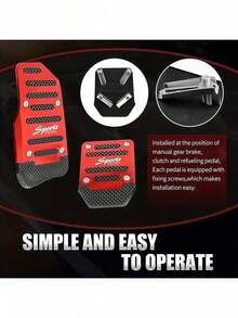 3PCS Multi-Color Universal Car Brake & Accelerator Pedal Pads, Anti-Slip Pedal Pad Set, Accelerator Pedal Cover, Car Brake Pedal Protector, High-Quality Anti-Slip Pedal Pads, 3-Color Brake, Accelerator, Clutch Pedal Set, Suitable For Manual Transmission Car Pedal Pads, Anti-Slip Durable Foot Pedals - Foot Pedal - View 6
