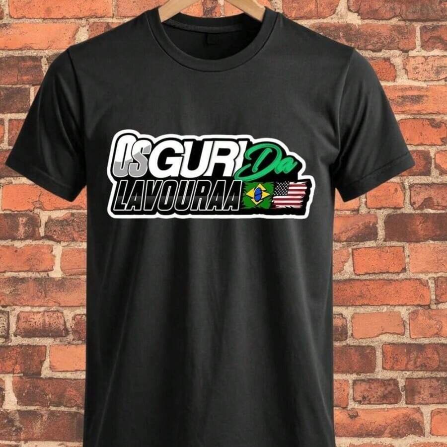 Camiseta Masculina Lavoura - Camisa Streetwear Unissex 100% Algodão Plus Size - Preto - Visão 1
