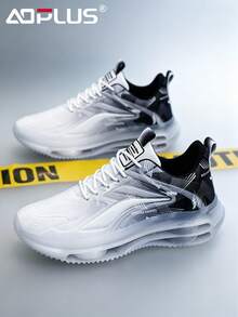 AoPlus Men's Street Style Running Shoes, Shock Absorbing, Comfortable, Slip-Resistant, Durable Sports Shoes, Suitable For Outdoor Activities - 黑與白 - 查看 4