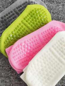 1/3/4/7 Pairs Women's Fitness Floor Socks, Mid-Calf Yoga Socks, Sports Socks, Sweat-Absorbing & Breathable, Shark Leggings Socks, Pilates Socks, Slogan "DO IT", Multi-Color Professional Yoga Socks For Women, Indoor Floor Use, Suitable For Autumn/Winter/Spring/Summer Sports Wear - Multicolor - View 2