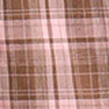 Gaun Anak Perempuan Motif Kotak-kotak Merah Muda & Cokelat 2 in 1, Gaun Gaya Preppy dengan Kerah dan Pita Hitam - MultiWarna - View 8